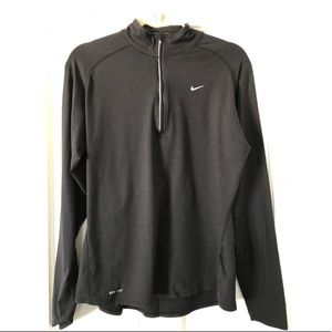 EUC Nike Dri-Fit Black Quarter-Zip Large
